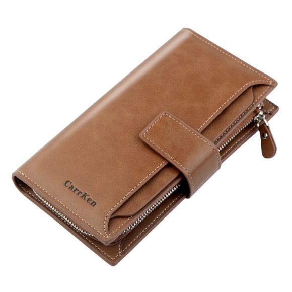 Men's zipper Long Wallet